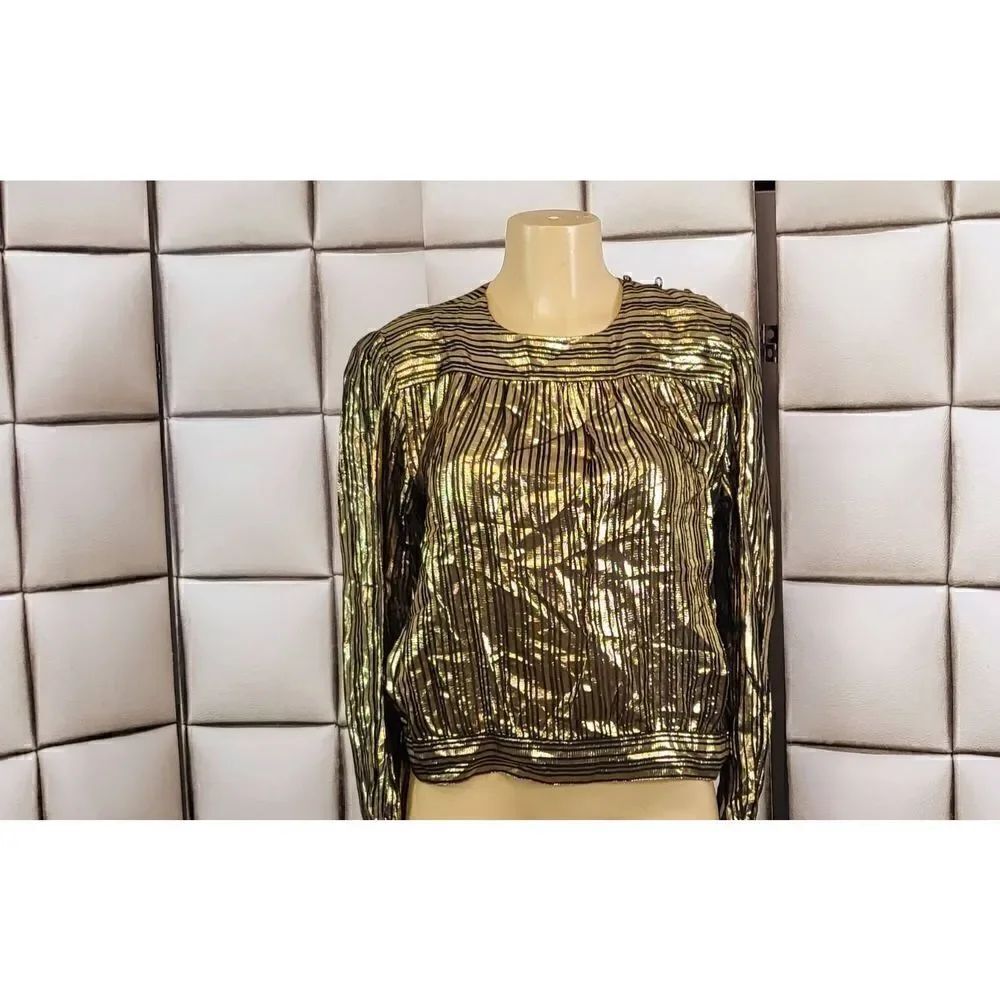 Lloyd Williams Metallic gold blouse